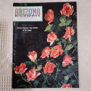 January 1958 Arizona Highways Magazine: Sombrero Playhouse, Rose Garden, SR93